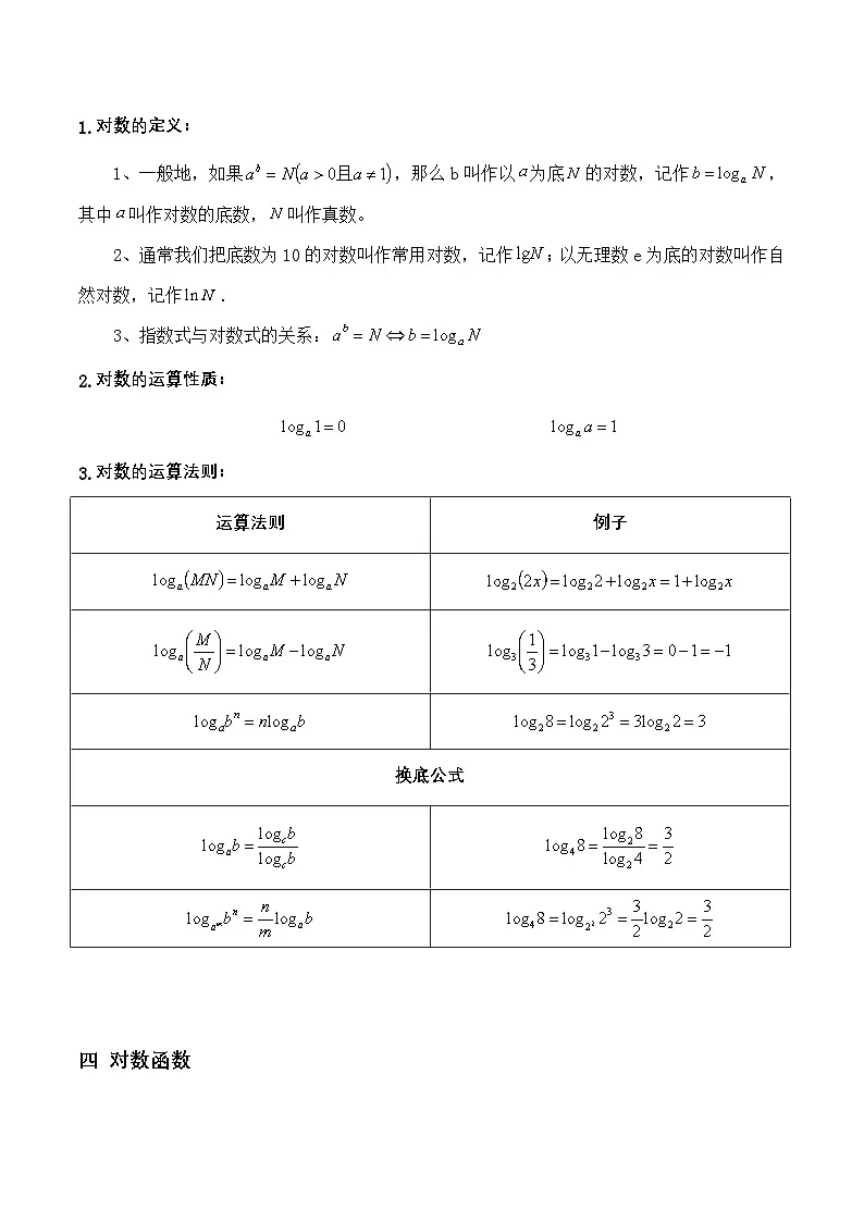 专题01 指数函数与对数函数(考点讲析)-(高教版2023基础模块)(原卷版) 第3页