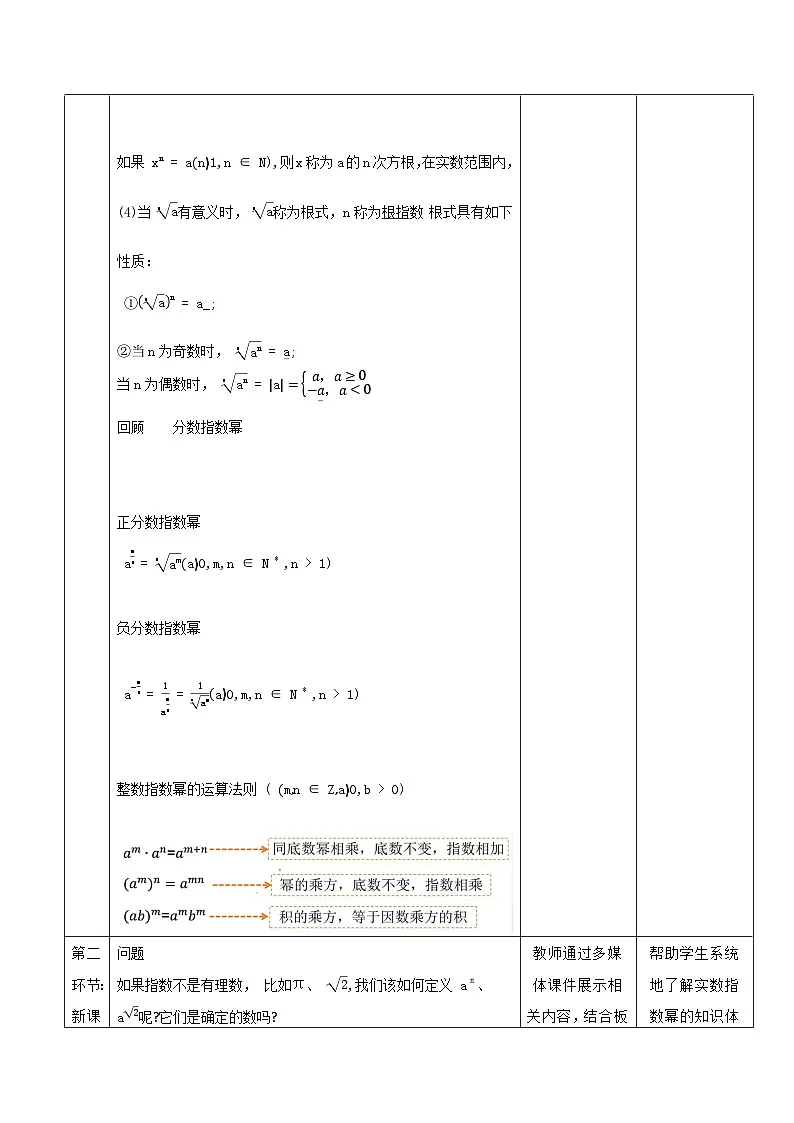 高教版2023修订版·高教版基础模块 5.1.2 实数指数幂 教学设计第3页