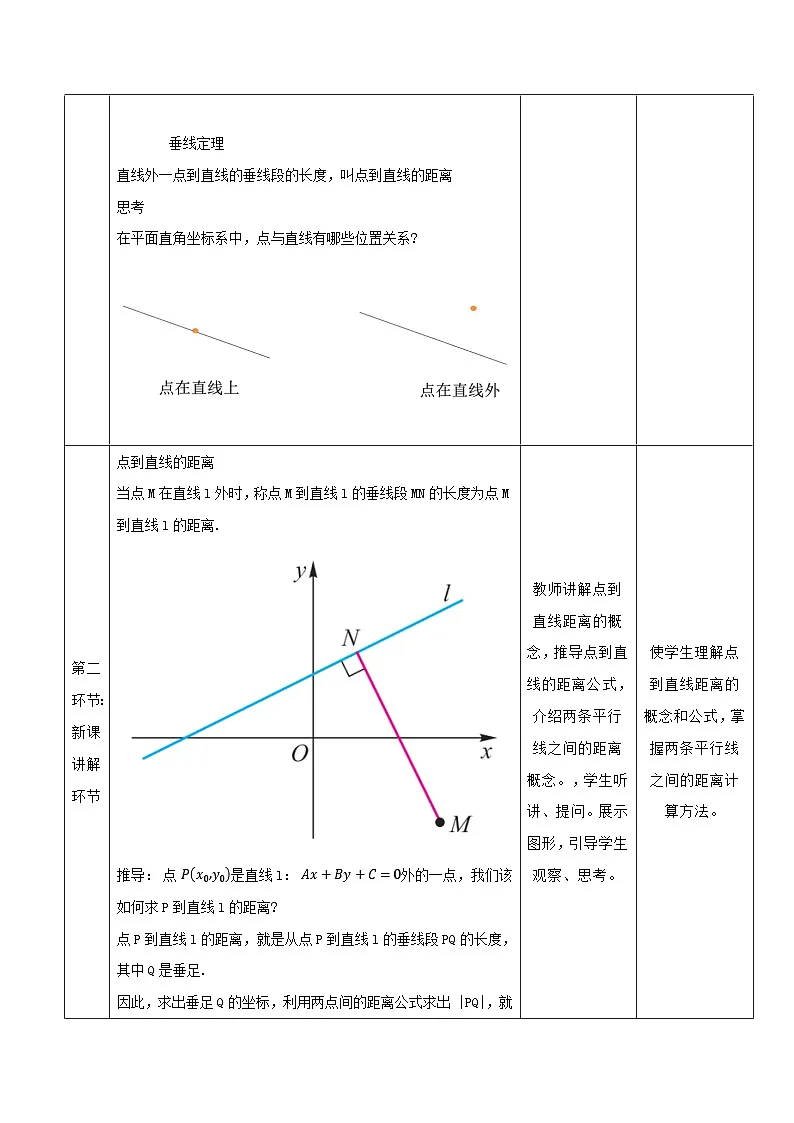 高教版2023修订版·高教版基础模块 6.3.3 点到直线的距离 教学设计第3页