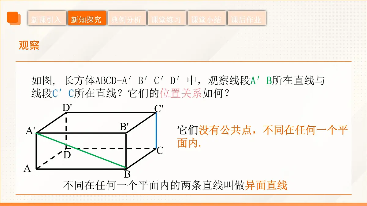 高教版2023修订版·高教版拓展模块 4.2.2 异面直线 课件第8页