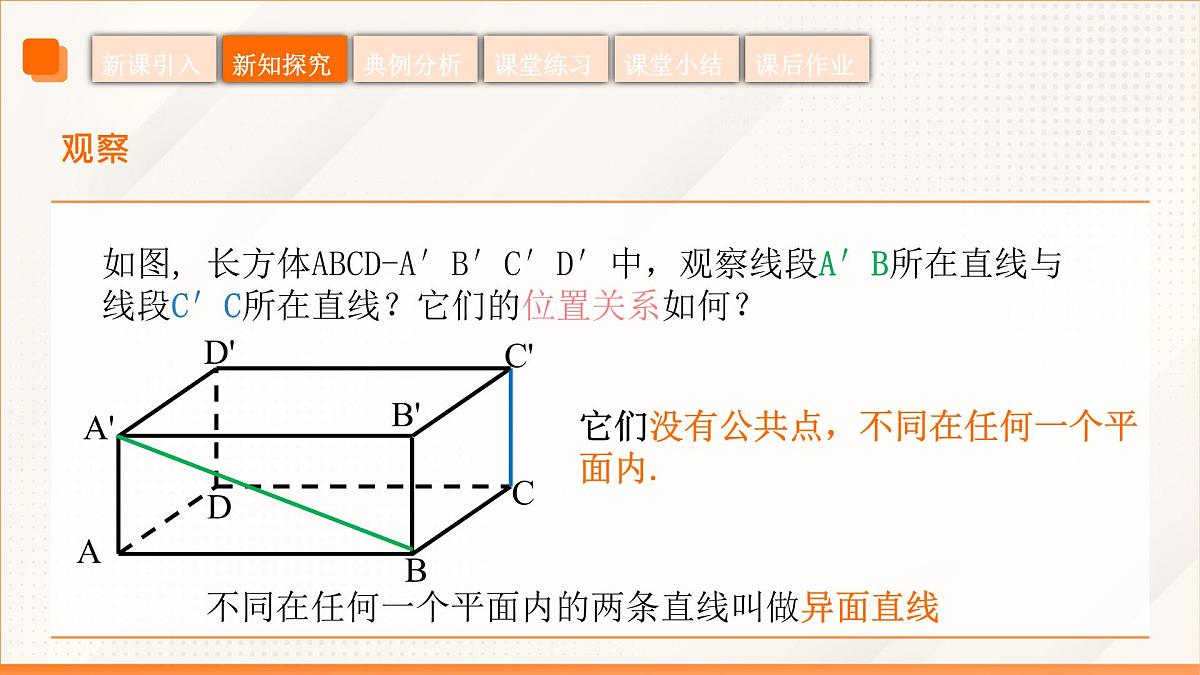 高教版2023修订版·高教版拓展模块 4.2.2 异面直线 课件第8页