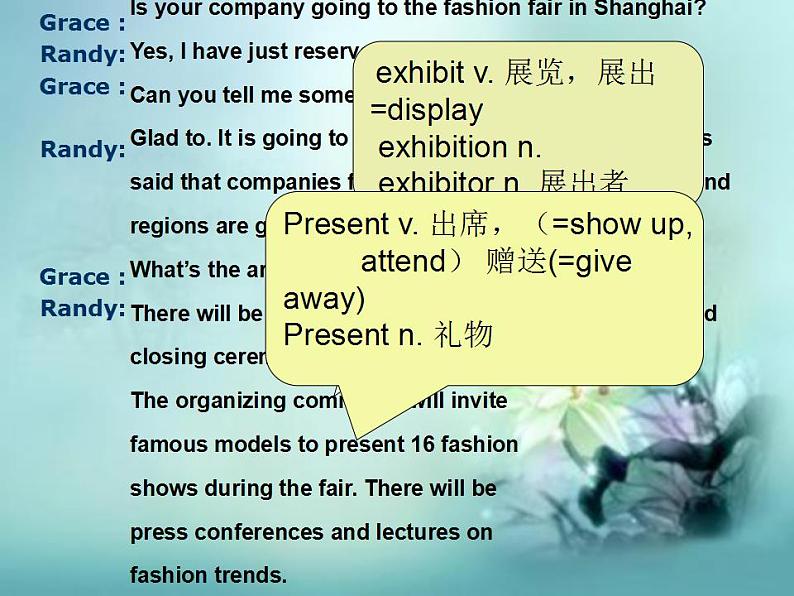 第3册-Unit 9《Is your company going to the fashion ...》ppt课件102
