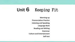 【高教版】中職英語（拓展模塊）：Uint 6《Keeping Fit》ppt課件（2）