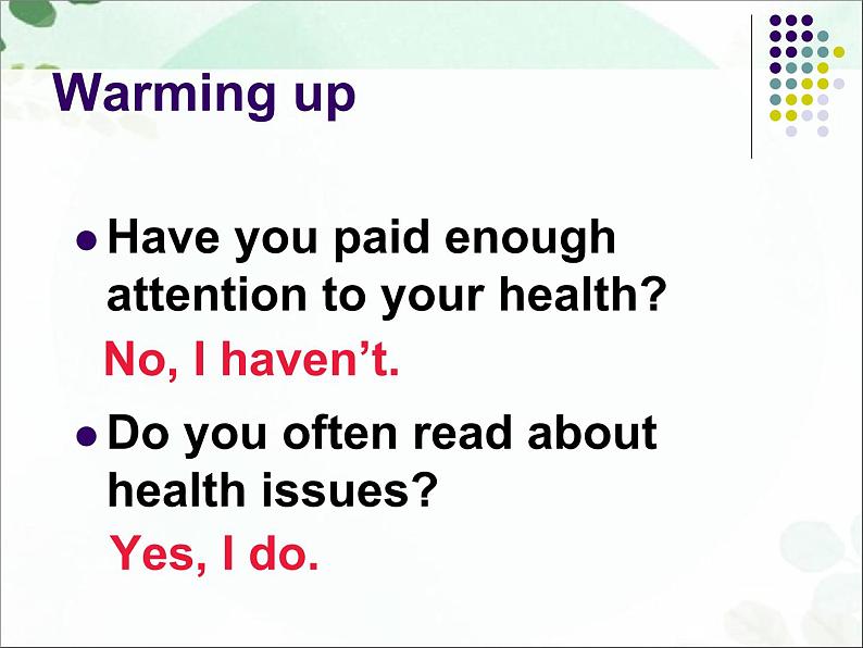 【语文版】中职英语拓展模块:Unit 9《Health and Diseases》ppt课件(2)02