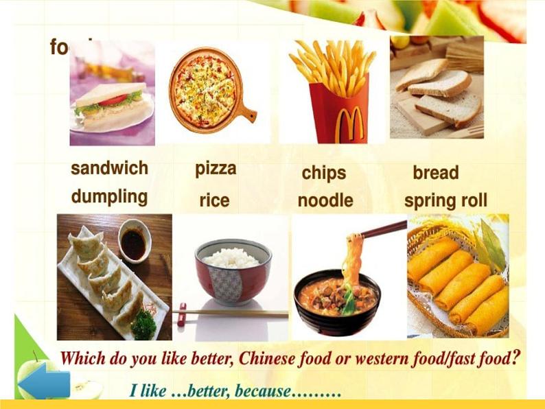 【语文版】中职英语基础模块上册:Unit 5《Food》ppt课件06