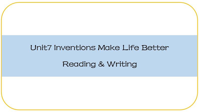 外研版(2021)中职高一英语基础模块2 Unit 7 Reading and Writing 课件01