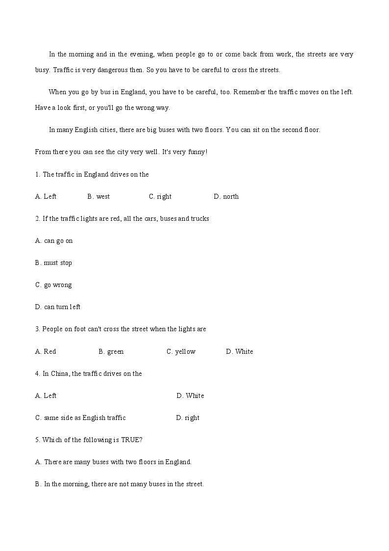 【中职专用】高中英语 语文版2021·基础模块3  Unit7ChineseZodiacSignsPeriod3CultureCorner同步练习-第2页