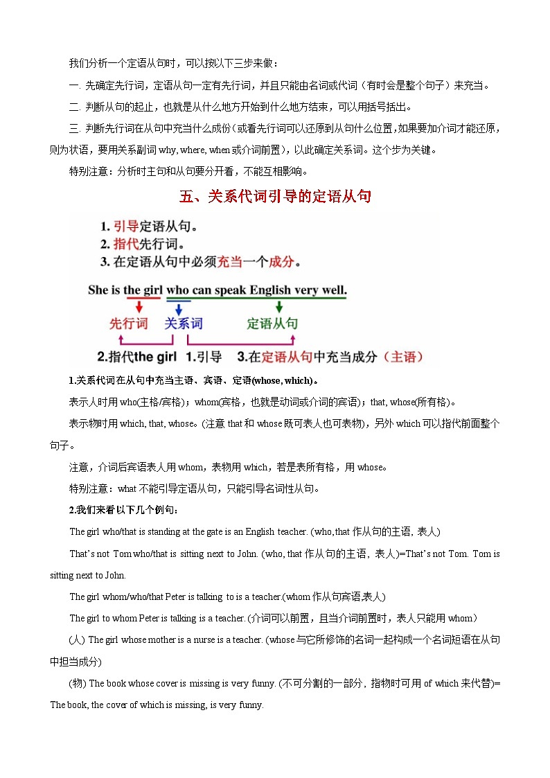 【专题复习】(河南地区)2024年中职高考英语 一轮复习 专题08-定语从句(讲)03