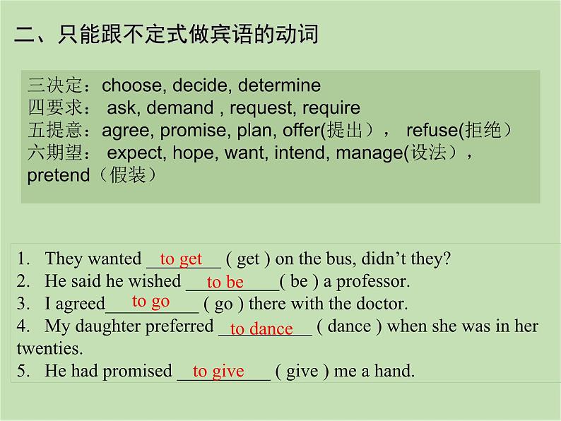 非谓语动词作宾语课件PPT07