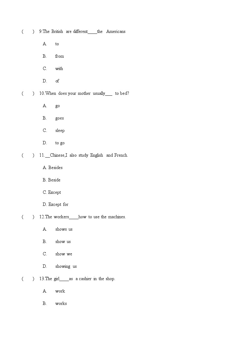 【寒假作业】中职英语 外研版 基础模块一 高一英语寒假提升 专题 05 Unit 4 综合复习(过关检测)-练习03