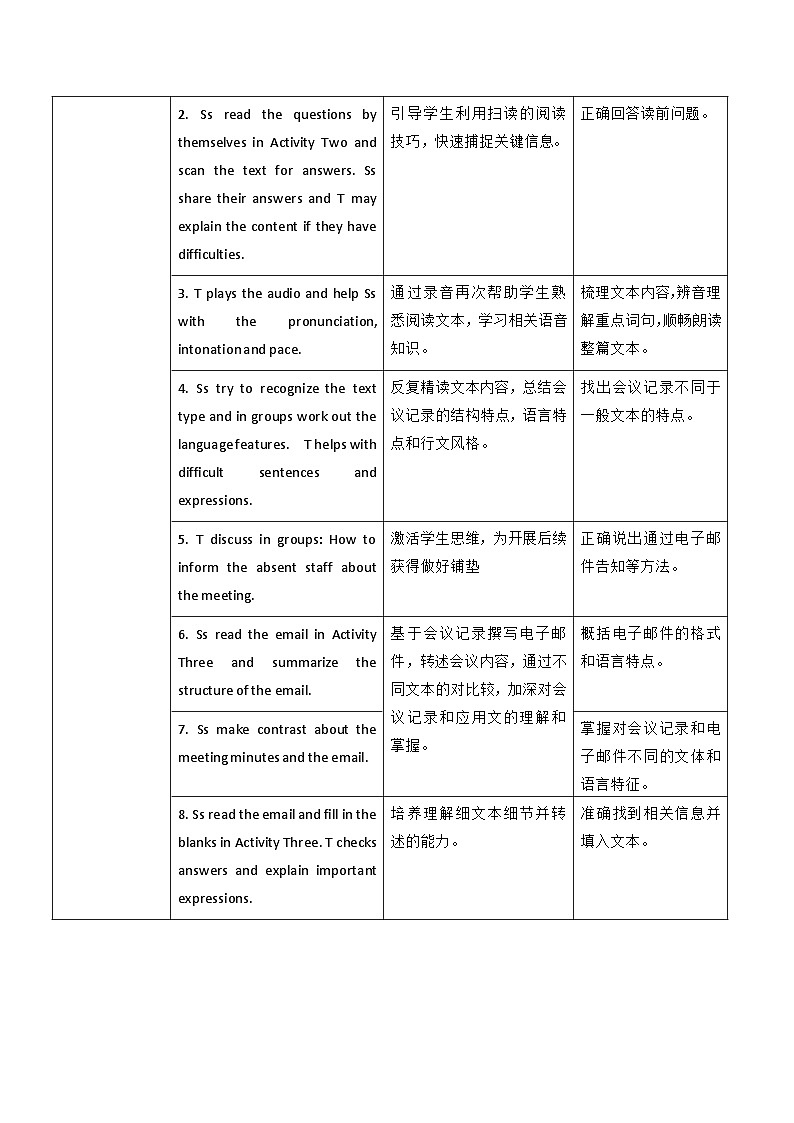 【教师必备】中职英语外研版2021职业模块(服务类)U2 教案02