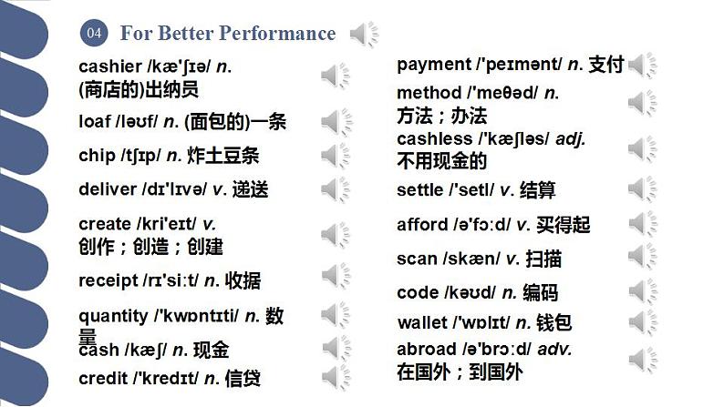 Unit 6 第4课时 For Better Performance【中职专用】(外研版2021基础模块2)课件+教案+同步练习含答案02