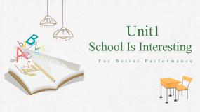 英语基础模块1Unit 1 School Is Interesting完美版ppt课件