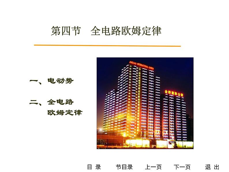 人教版物理(中职)通用类 4.4 全电路欧姆定律 课件01