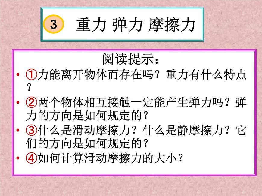人教版物理（中職）通用類 1.3 重力 彈力 摩擦力 課件第1頁