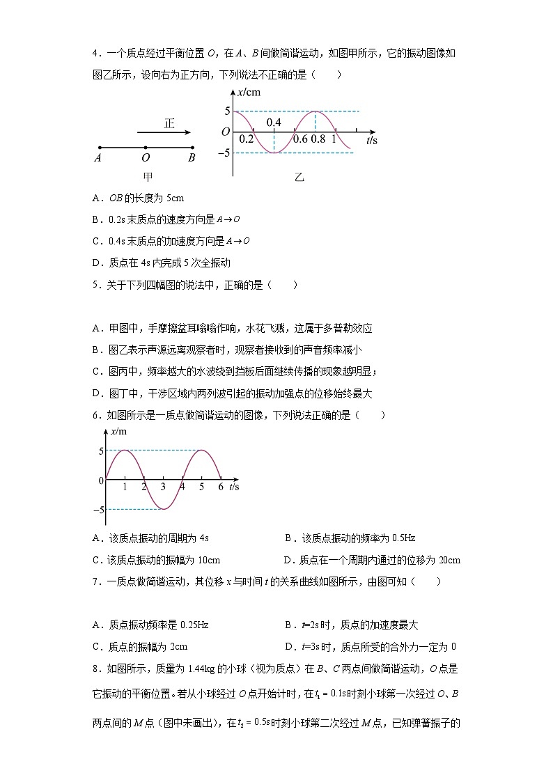 中职物理(高教版电子电工类) 同步备课 第四节 机械振动与机械波(原卷版)第2页
