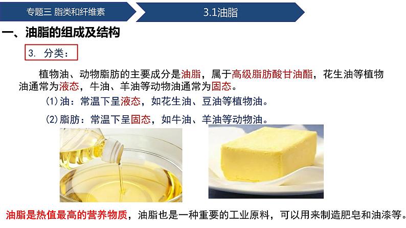 中职化学 高教版2021 农林牧渔类 同步课堂 专题三 第一节 油脂(课件)第8页