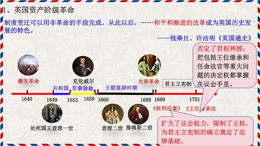 部編高教版2023 中職歷史-世界歷史 第八課 歐美主要國家的資產(chǎn)階級(jí)革命與資本主義制度的確立課件第5頁