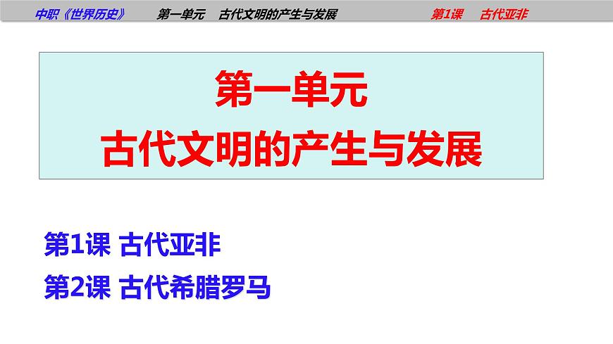 第1課  古代亞非(課件)第1頁