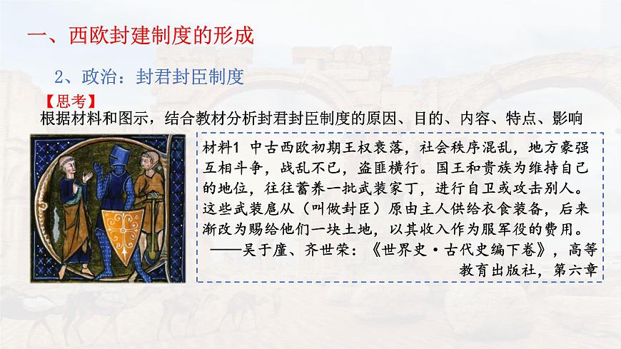第3課 中古時(shí)期的西歐（精品課件）-【中職專用】《世界歷史》創(chuàng)新課堂同步優(yōu)質(zhì)教學(xué)課件（高教版2023·基礎(chǔ)模塊）第6頁