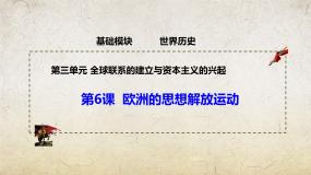 历史世界历史第三单元 全球联系的建立与资本主义的兴起第6课 欧洲的思想解放运动精品教学ppt课件
