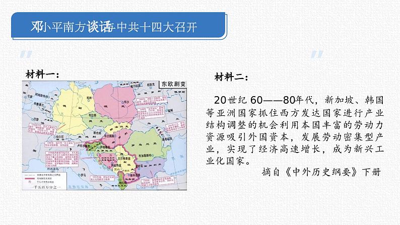 第28课《 建立社会主义市场经济体制和中国特色社会主义全面推向世纪》课件第4页
