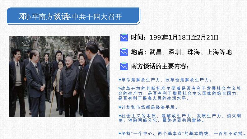 第28课《 建立社会主义市场经济体制和中国特色社会主义全面推向世纪》课件第6页
