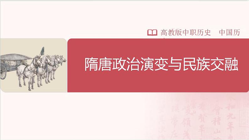 【部编高教版中职历史】中国历史 第8课 隋唐政治演变与民族交融 课件第1页