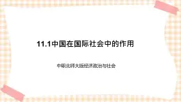 11.1中国在国际社会中的作用 课件- 中职北师大版经济政治与社会