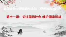 【北师大版】政治经济政治与社会 第11课 关注国际社会 维护国家利益  课件