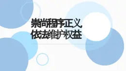 【中职专用】中职思想政治 高教版《职业道德与法律》 第八课 崇尚程序正义，依法维护权益课件PPT