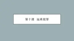 【中职专用】高中思想政治 高教版《职业道德与法律》 第十课+远离犯罪+课件