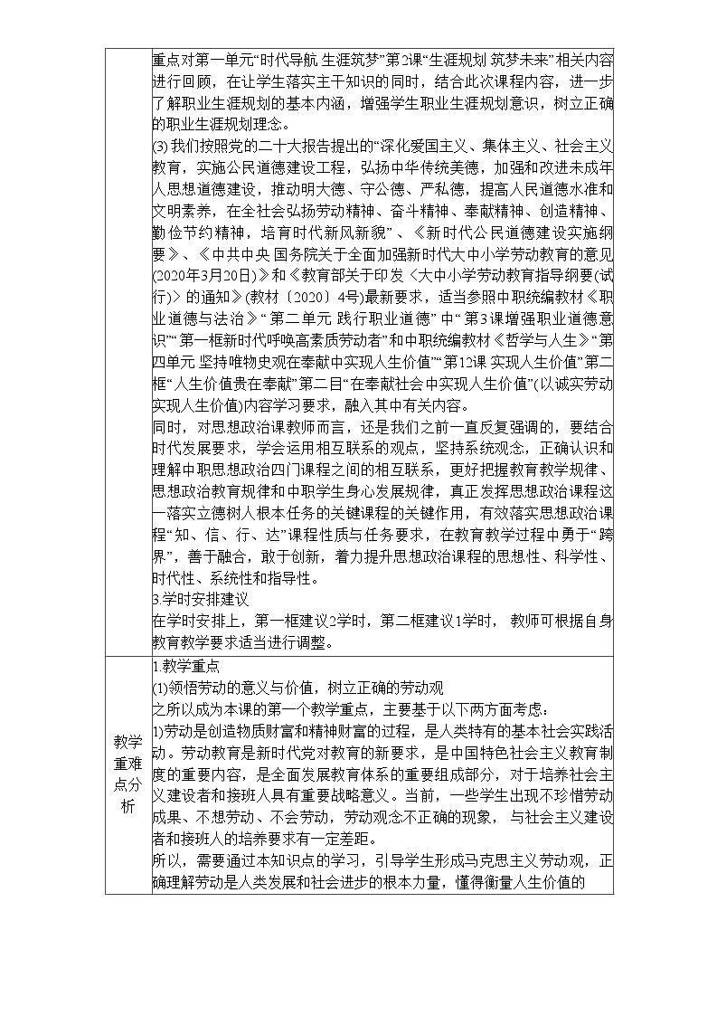 第13课 立足专业 谋划发展(教学设计)-【中职专用】中职思想政治《心理健康与职业生涯》同步教学精品教学设计(高教版2023·基础模块)02