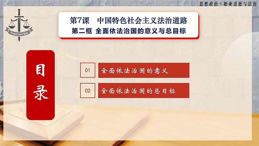 第7課《中國特色社會(huì)主義法治道路》第2框《全面依法治國的意義與總目標(biāo)》-【中職專用】《職業(yè)道德與法治》同步課堂精品課件第4頁