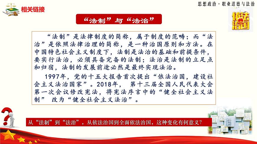 第7課《中國特色社會(huì)主義法治道路》第2框《全面依法治國的意義與總目標(biāo)》-【中職專用】《職業(yè)道德與法治》同步課堂精品課件第7頁