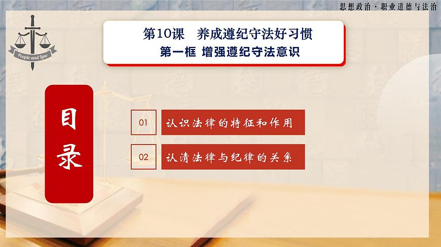 第10課《養(yǎng)成遵紀(jì)守法好習(xí)慣》第1框《增強(qiáng)遵紀(jì)守法意識》-【中職專用】《職業(yè)道德與法治》同步課堂精品課件第4頁