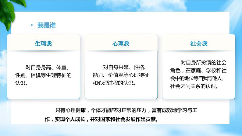 第3课发现自我完善自我第一框认识自我(课件+视频)中职思想政治《心理健康与职业生涯》同步教学优质课件(高教版2023·基础模块)06