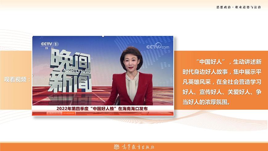 部編高教版2023 中職職業(yè)道德與法治第1課第2課時《弘揚社會主義道德》課件第5頁