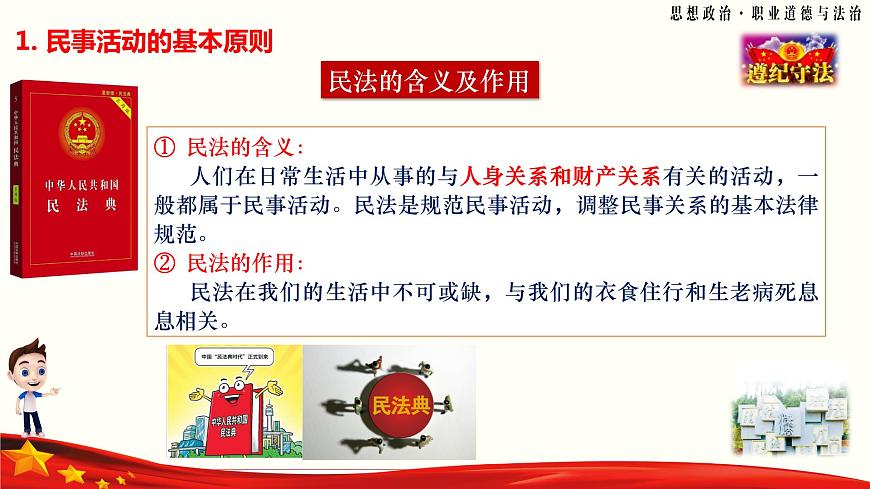 第11課《依法從事民事活動(dòng)》第1框《民事活動(dòng)要守法》-【中職專用】《職業(yè)道德與法治》同步課堂精品課件第7頁