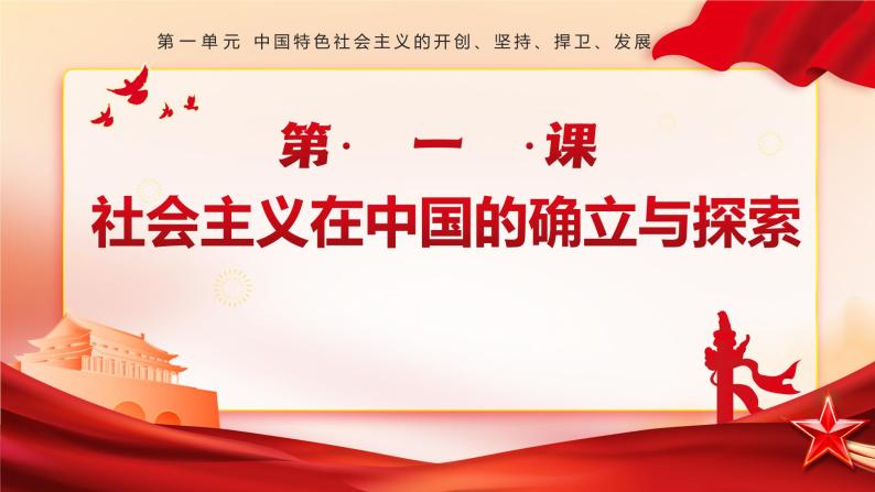 第1课+社会主义在中国的确立与探索（课件+视频）-【中职专用】高一思想政治《中国特色社会主义》01