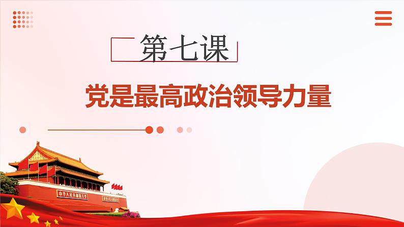 第7课+党是最高政治领导力量(课件+视频)-【中职专用】高一思想政治《中国特色社会主义》01