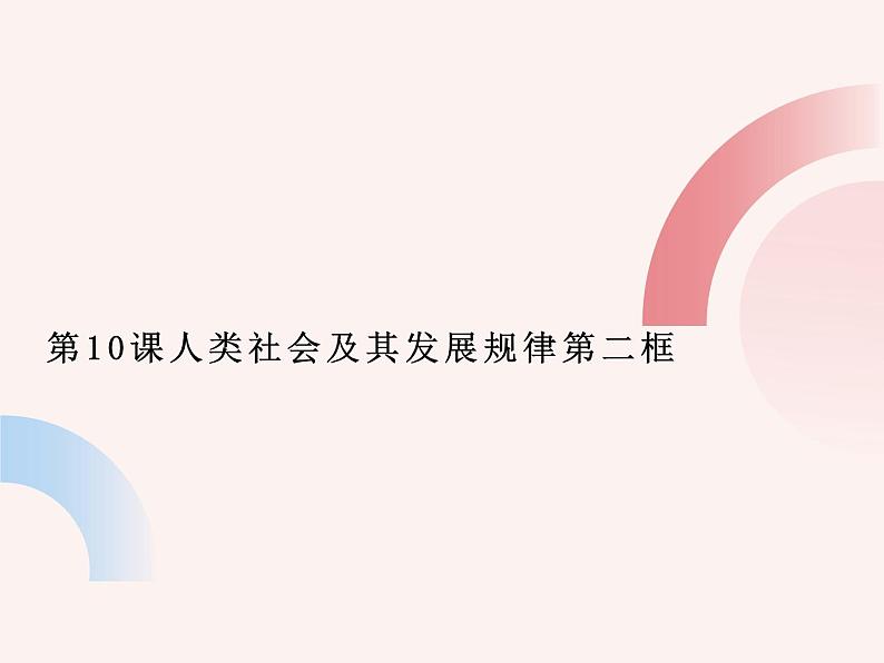 部编高教版2023哲学与人生第10课人类社会及其发展规律第二框社会基本矛盾及其运动规律课件第1页
