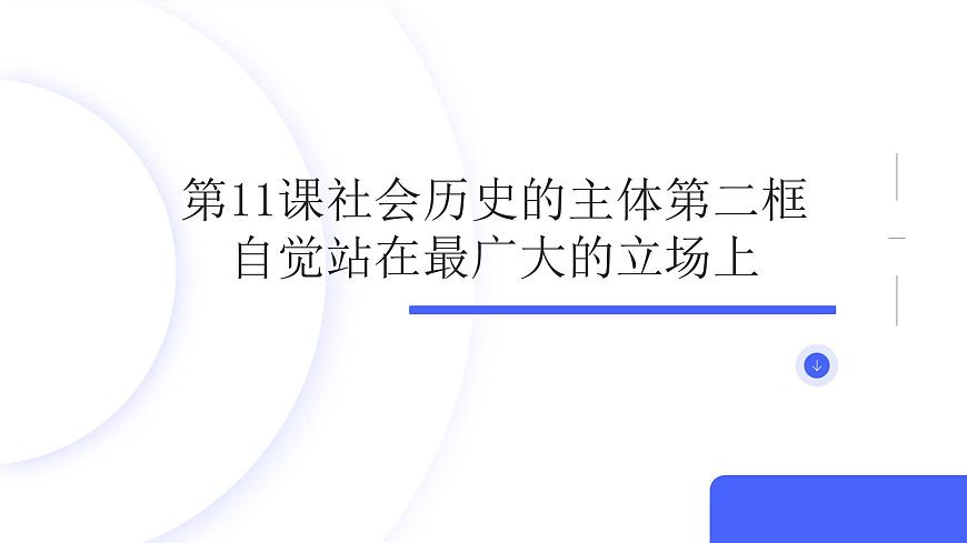 部編高教版2023哲學與人生第11課社會歷史的主體第二框自覺站在最廣大的立場上課件第1頁