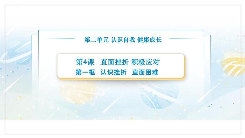 【中职专用】思想政治《心理健康与职业生涯》(高教版2023)4.1 认识挫折,直面困难(教学课件)第1页