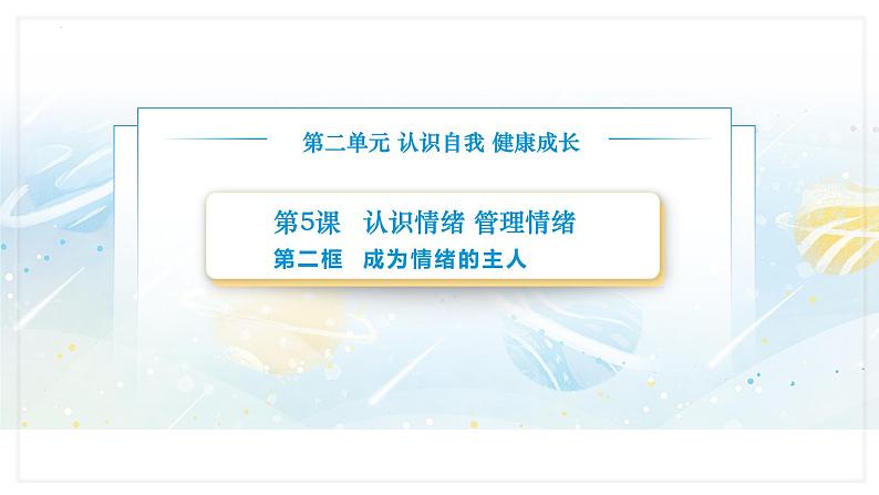 【中职专用】思想政治《心理健康与职业生涯》(高教版2023)5.2 成为情绪的主人(教学课件)第1页