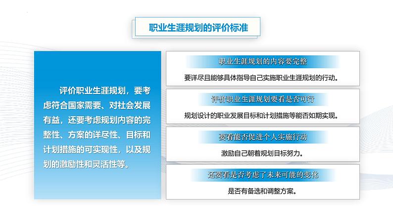 【中职专用】思想政治《心理健康与职业生涯》(高教版2023)15.1 明确标准,评价规划(教学课件)第6页