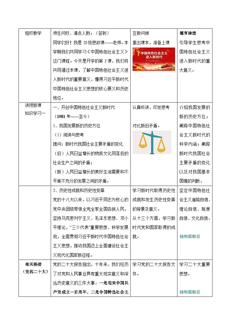第三課 中國特色社會主義進入新時代(教案)-【中職專用】2024-2025學年中職思想政治《中國特色社會主義》第3頁