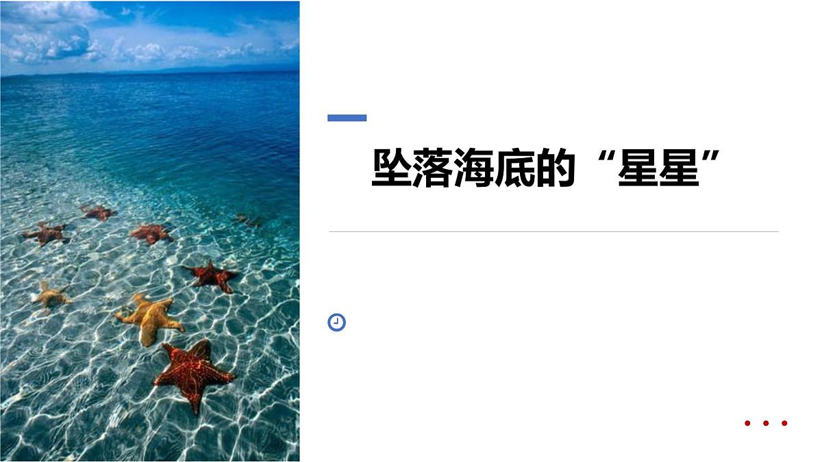 学前教育大班《坠落海底的“星星”》课件第1页