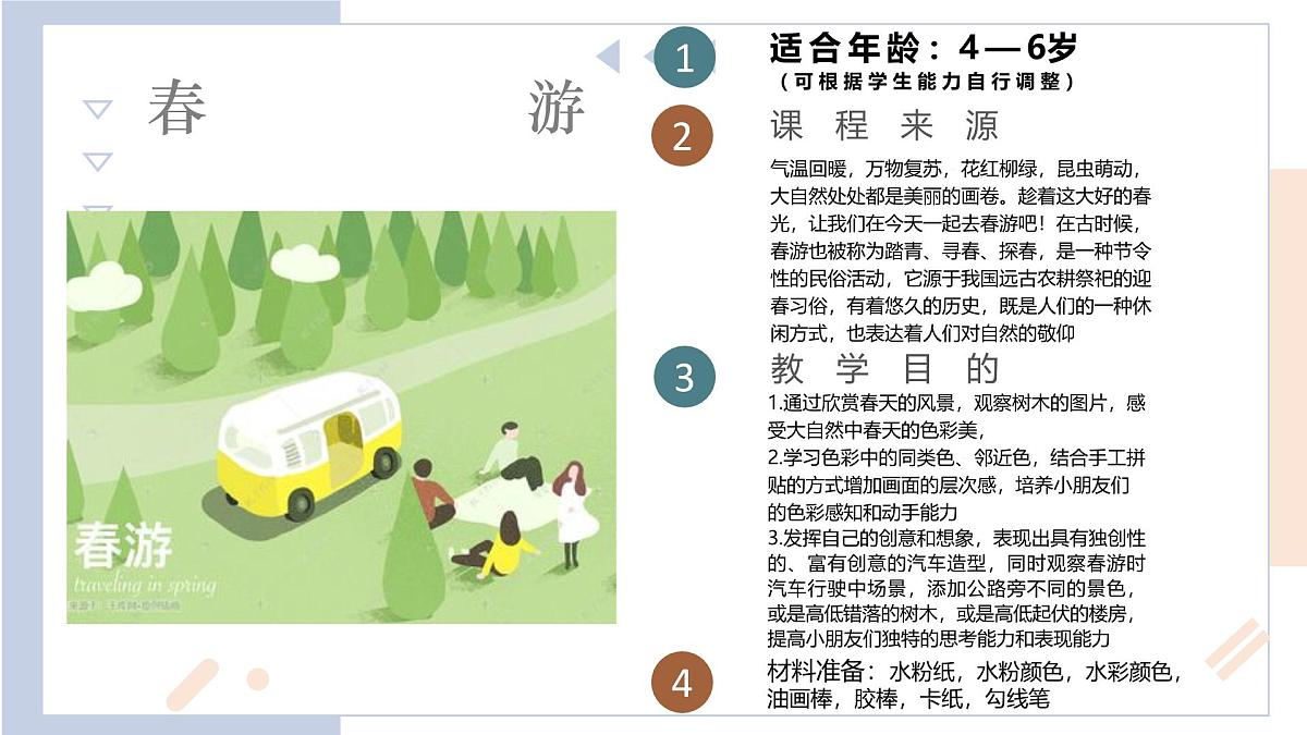 学前教育大班《春游》课件第2页