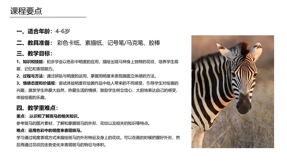学前教育大班《条纹先生——斑马》课件第2页